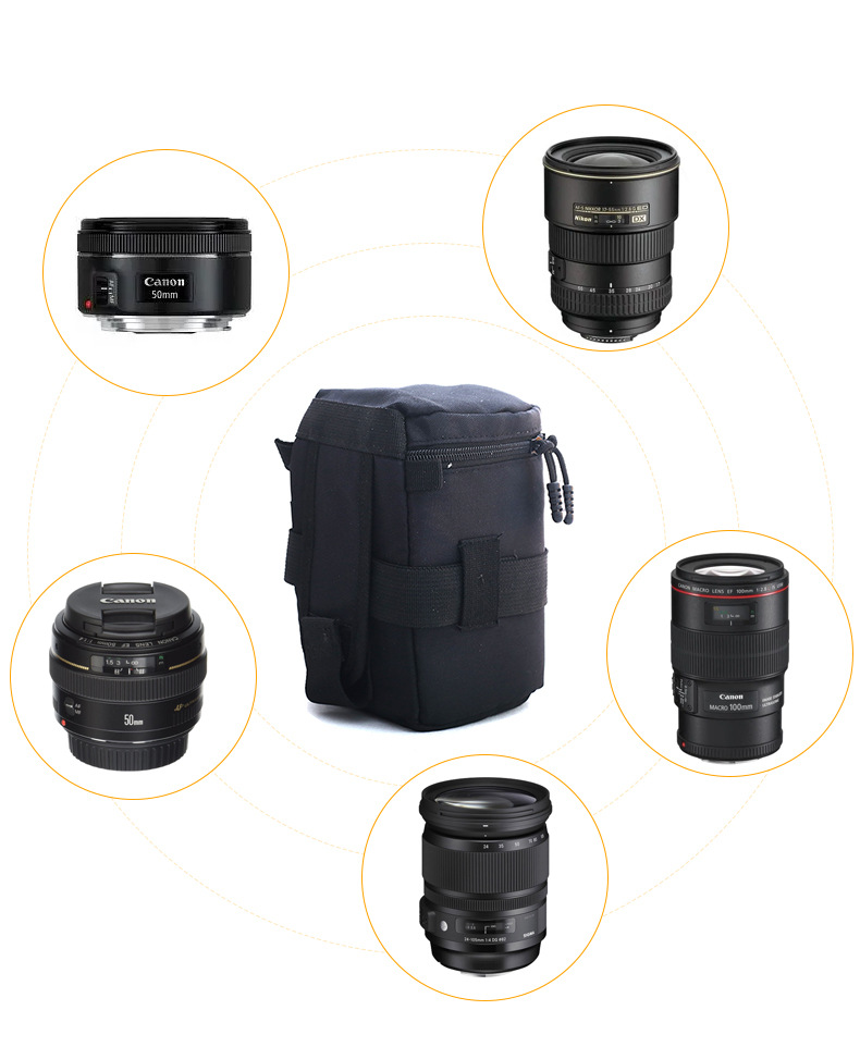 单反相机镜头袋镜头包加厚防震镜头筒保护套镜头保护袋镜头收纳包