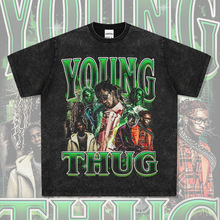 复古嘻哈扬·萨格Young Thug印花短袖T恤重磅长袖圆领连帽卫衣