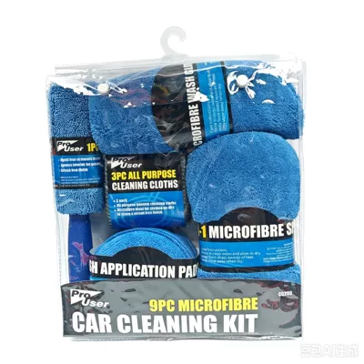 Car cleaning tools Sponge Gloves Tire Brush Waxing - royal-blue-33277cm