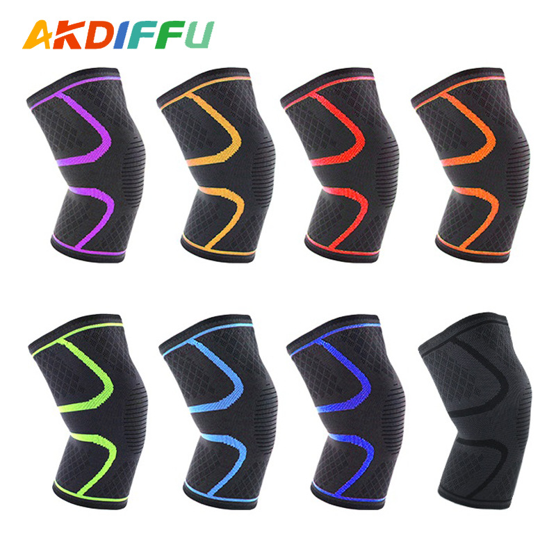 Semicírculo de punto deportes rótula verano habitación con aire acondicionado cálido nylon rótula ciclismo deportes fitness baloncesto rótula