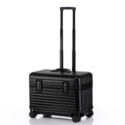 Aluminum-Magnesium Alloy Camera Rolling Suitcase with 20-inch Flip-Up Lid, Horizontal Camera Long Box for Men, Female Travel Suitcase
