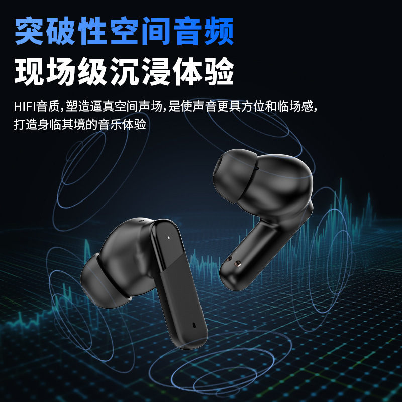 2025新款跨境私模BY09降噪彩屏触控高音质蓝牙耳机双唛ANC+ENC|undefined
