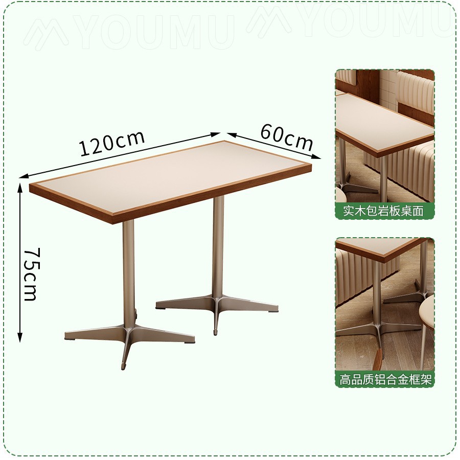 120*60CM 단단한 나무 포장 바위 판 긴 테이블