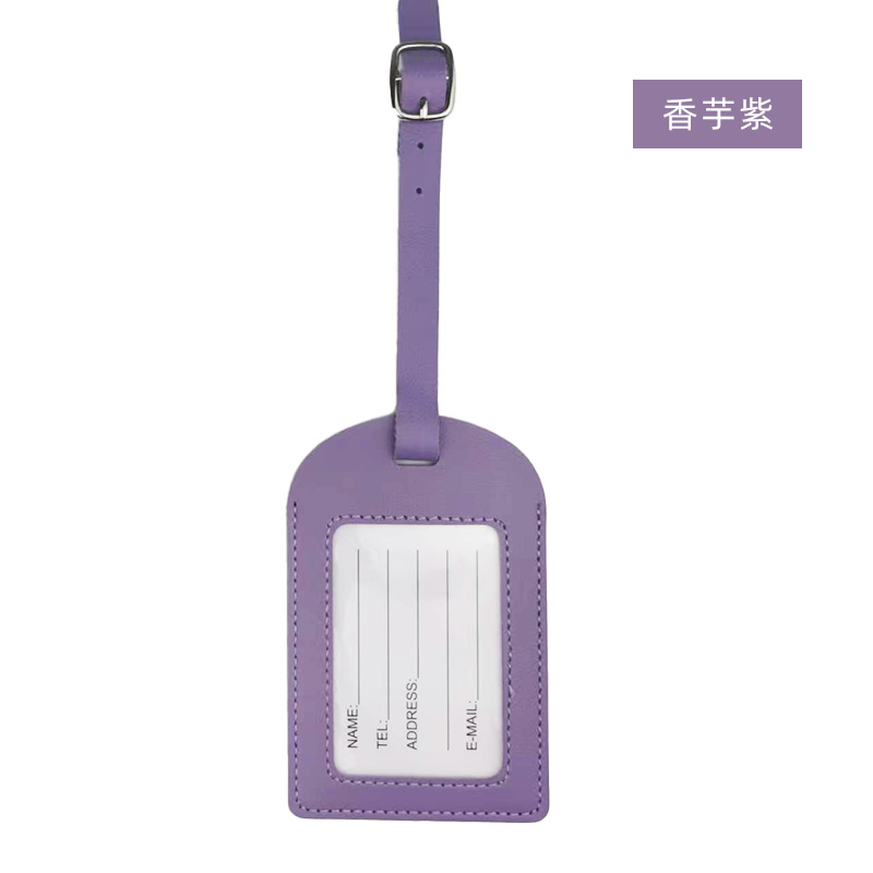 Nueva tarjeta de embarque de avión de cuero multicolor transfronteriza, etiqueta de equipaje creativa, etiqueta de equipaje de pu de cuero de facturación