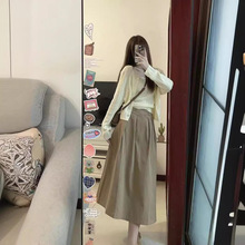 秋季新款女装套装慵懒风针织上衣半身裙洋气质韩版高级感两三件套