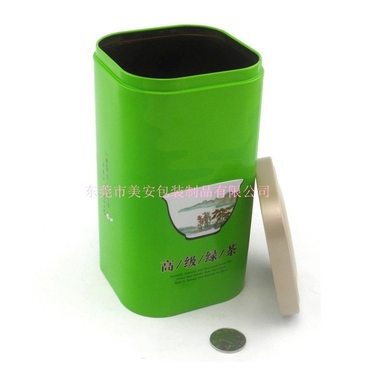 绿茶铁盒包装 正方形铁盒 礼品茶叶铁盒厂家