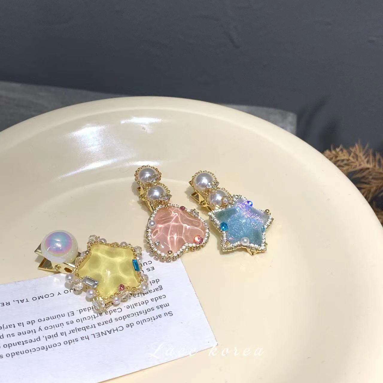 迷你水晶小夾子一字夾甜美可愛劉海夾髮飾2024新款前額碎發側邊夾