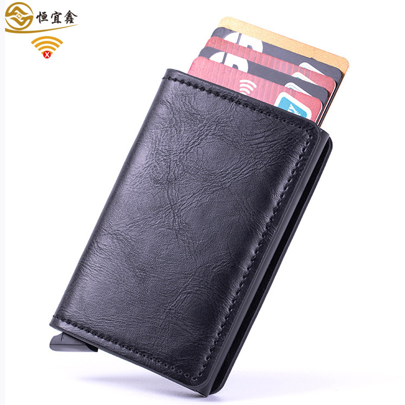 Cross-Border Anti-Demagnetization Women's High-End Card Holder Document Storage Bag Magnetic Card Holder Hot-Selling Women's Bag Men's Anti-Theft Card Holder