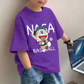 纯棉童装新款儿童夏季宝宝T恤短袖男童宽松帅气半袖中大童上衣潮