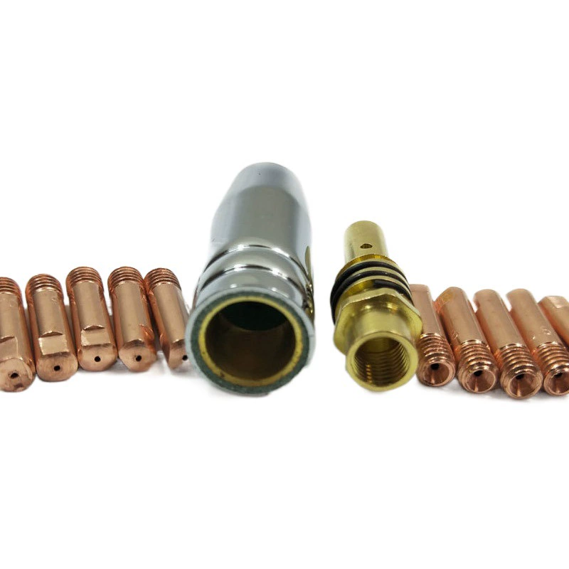 Сварочная ГОРЕЛКА со второй защитой Benzel 15AK Костюм с контактным соплом Сварочная горелка MIG/MAG Принадлежности для сварки Набор из 12 предметов