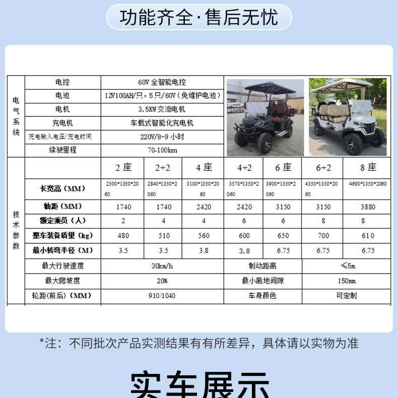 Electric Golf Cart Scenic Spot B&B Shuttle Car Real Estate Viewing Car Travel Winery Park Electric Sightseeing Car
