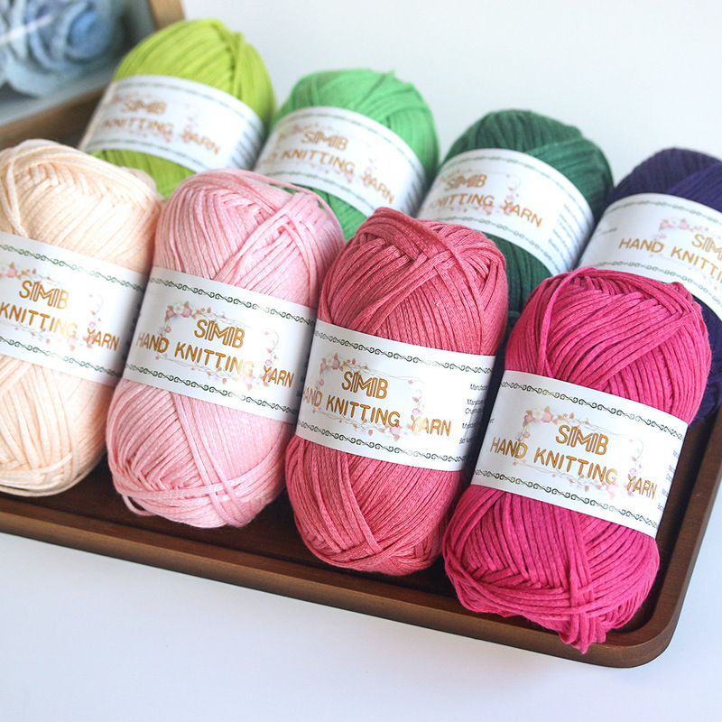 Wholesale Hui Cai Hand-Woven Hollow Yarn Acrylic Flat Ribbon Thread DIY Crochet Mat Doll Yarn Crafts Crochet Thread