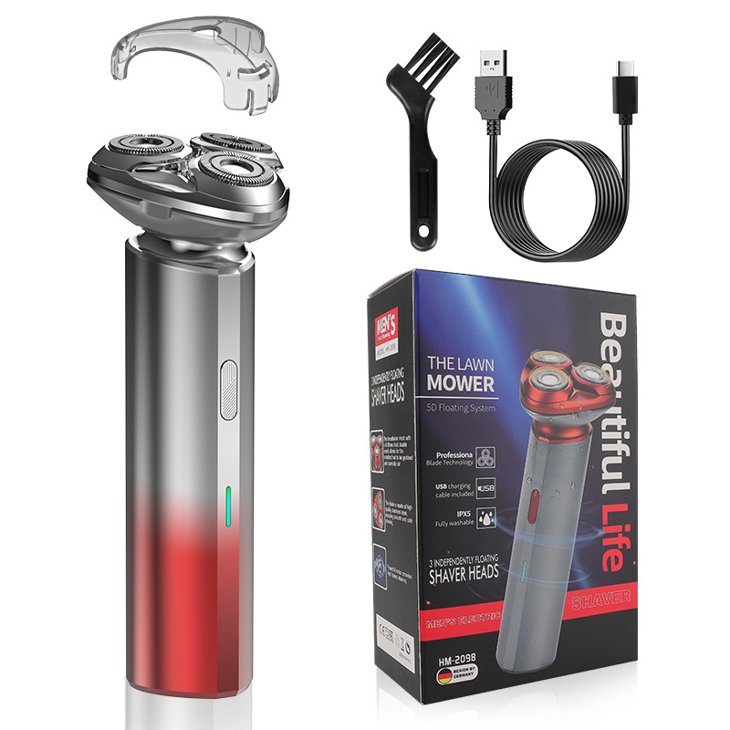Nuevo tres-cuchillo neto hogar máquina de afeitar eléctrica de los hombres cuchillo de afeitar portátil lavado cuchillo de afeitar
