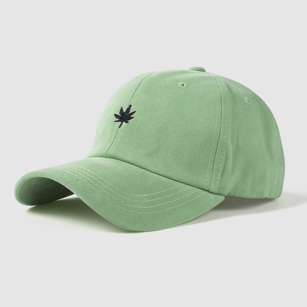 Maple Leaf Embroidered Baseball Cap Korean Age-reducing Caps College Wind Curved Eaves Sunshade Hat display picture 4