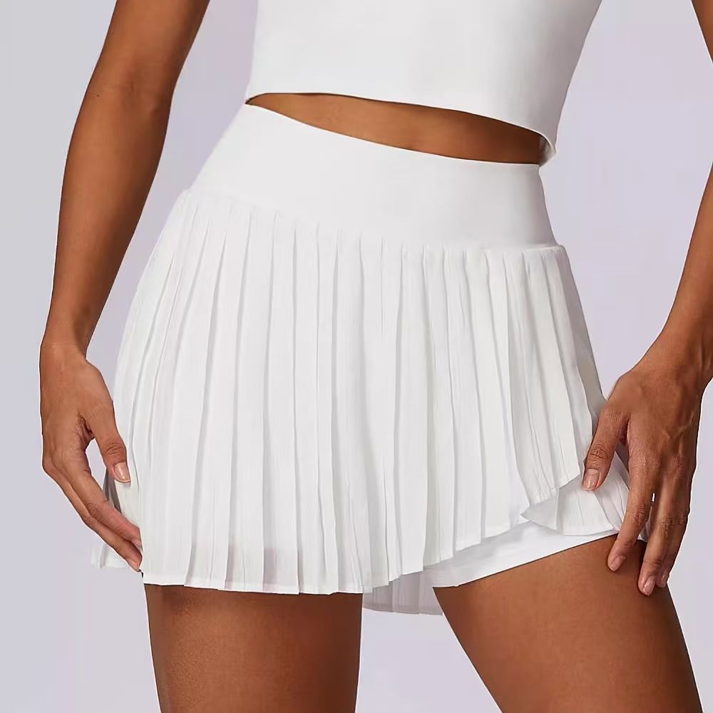 Cross-border nuevo yoga deportivo fitness falda falsa dos piezas de tenis de secado rápido pantalón anti-luz pantalón de verano para mujeres