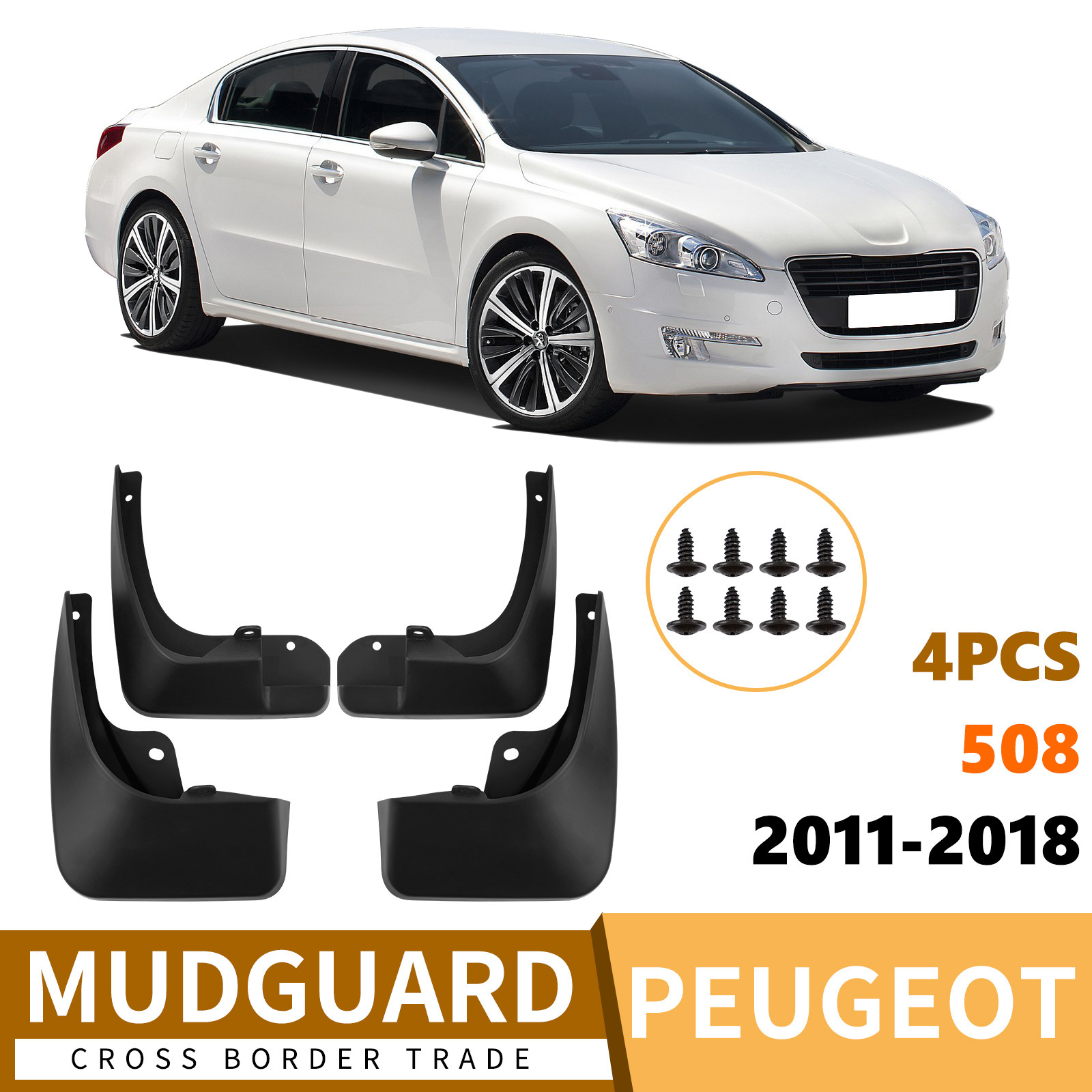 Peugeot Car Tire Mudguards Modification for Peugeot 508 2011-2018 (Mudguard) - peugeot-508-2011-2018-309520cm