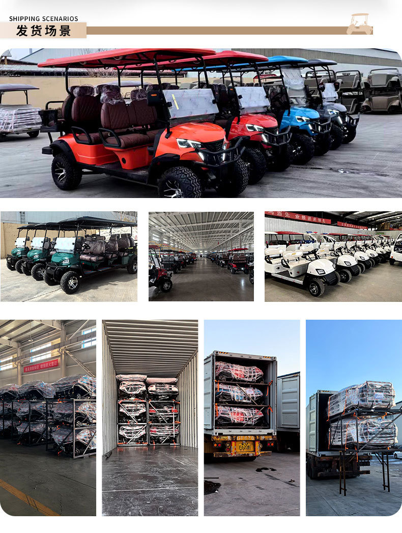 Foreign Trade Export Off-Road Golf Cart Scenic Hotel Reception Sightseeing Car Custom Wholesale Electric Tour Car