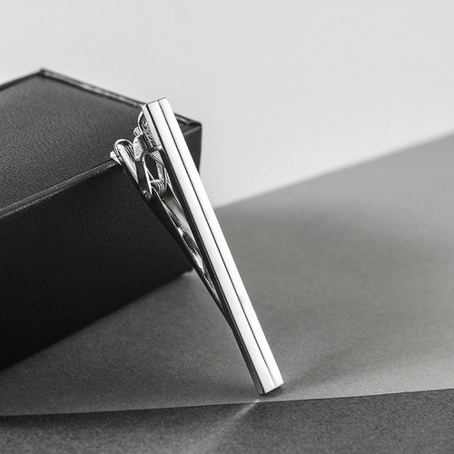 New stylish brushed metal tie clip, popular in foreign trade and cross-border sales, wholesale metal tie clip