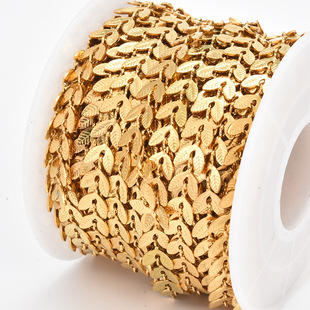 Fashionable Foreign Trade Tree Chain Waterproof Stainless Steel Furnace Vacuum Electroplating 18K Real Gold DIY Handmade Side Chain Jewelry