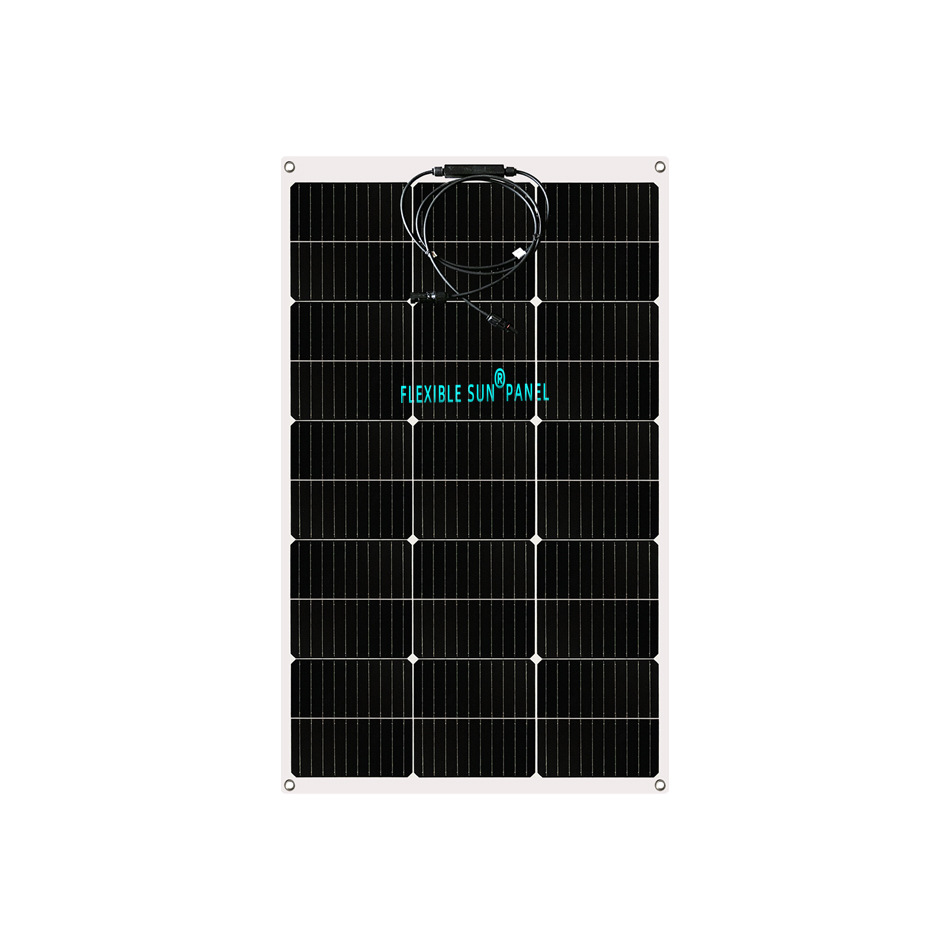 Fabricante ligero semi-flexible panel solar 100W montado en el vehículo panel de generación de energía fotovoltaica panel solar flexible