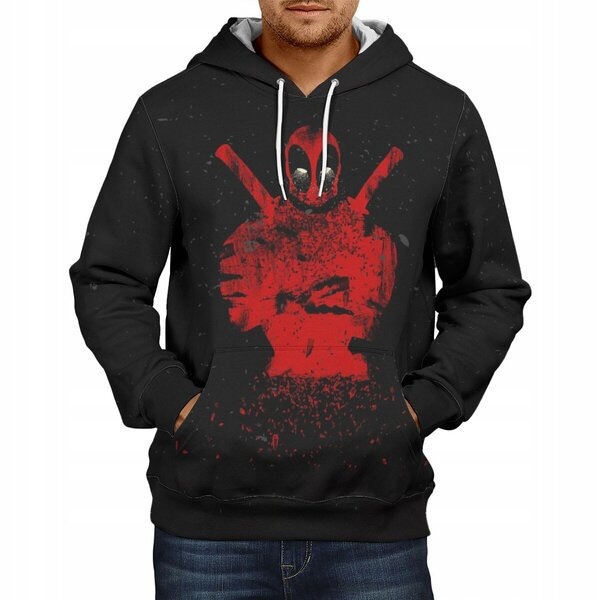 2025 New Spring Thin Men's Casual Hooded Sweatshirt with 3D Digital Printing Technology Pullover