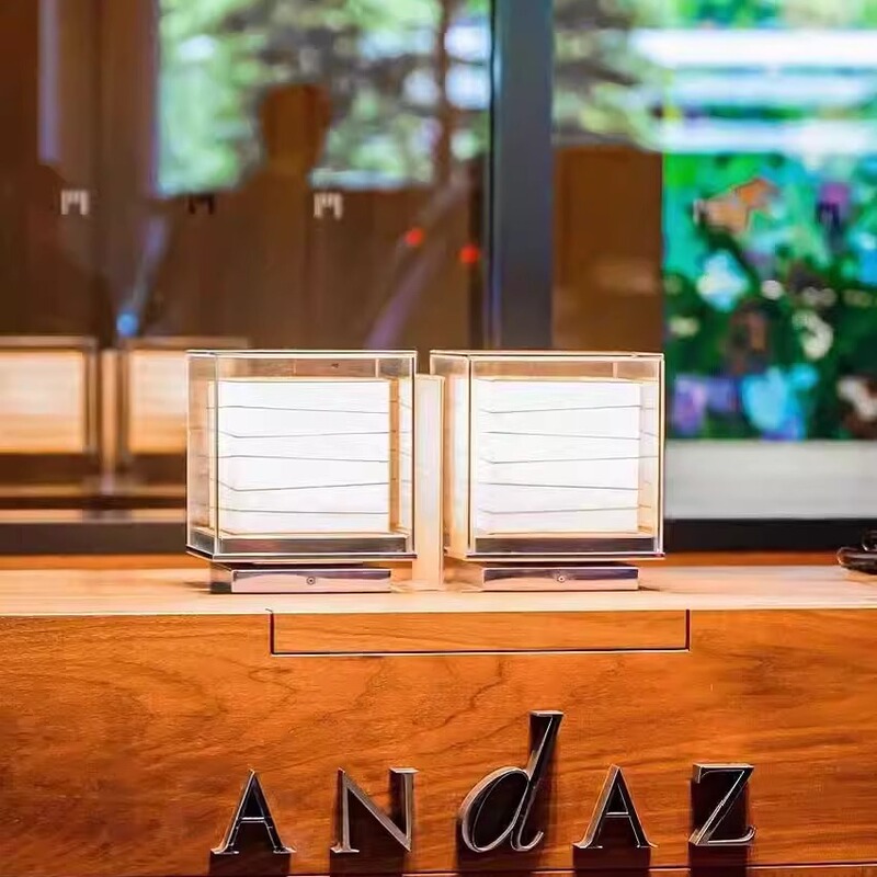 Ji Yutang Tokyo Andashi Hotel Corridor Guest Study Dining Table Homestay Bookstore Handmade Rice Paper Rechargeable Table Lamp