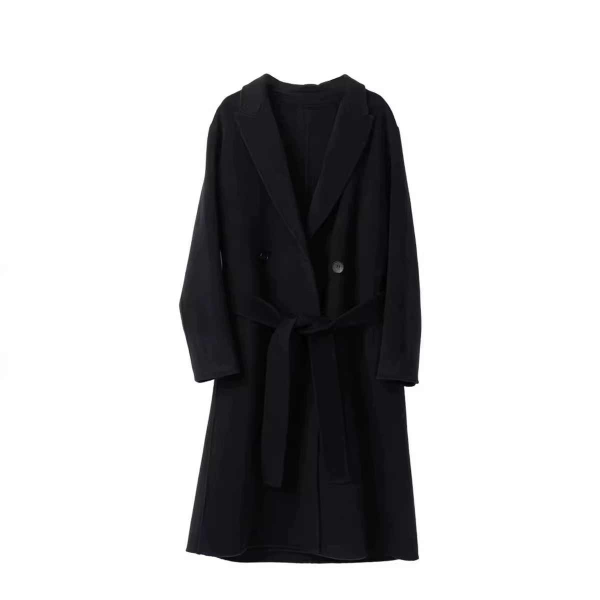 Long winter double-sided woolen woolen coat for leisure, oversize