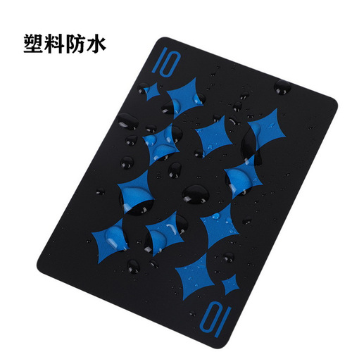 Wholesale Black Gold Plastic Standard Size Playing Cards PVC Material Waterproof Anti-Slip Desktop Game Cards