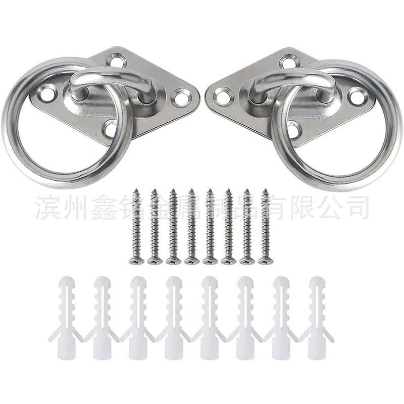 不锈钢菱形门扣 挂圆环M8 不锈钢挂环 秋千配件  跨境厂家批发