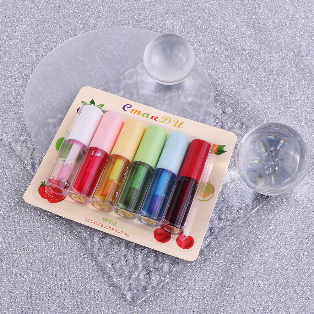 Check it out! Link Disclaimer - For export only :CmaaDu 6-pack Fruit-Flavored color-changing Lip Gloss undefined