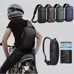 男性用ショルダーバッグ盗難防止パスワードロックシングルショルダーバッグファッション斜めショルダーバッグファッションクールアウトドアスポーツバッグ