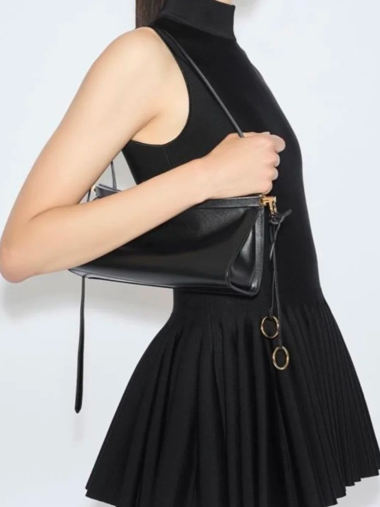 Dəri Çiyin Çantası — Qadın Baguette Model