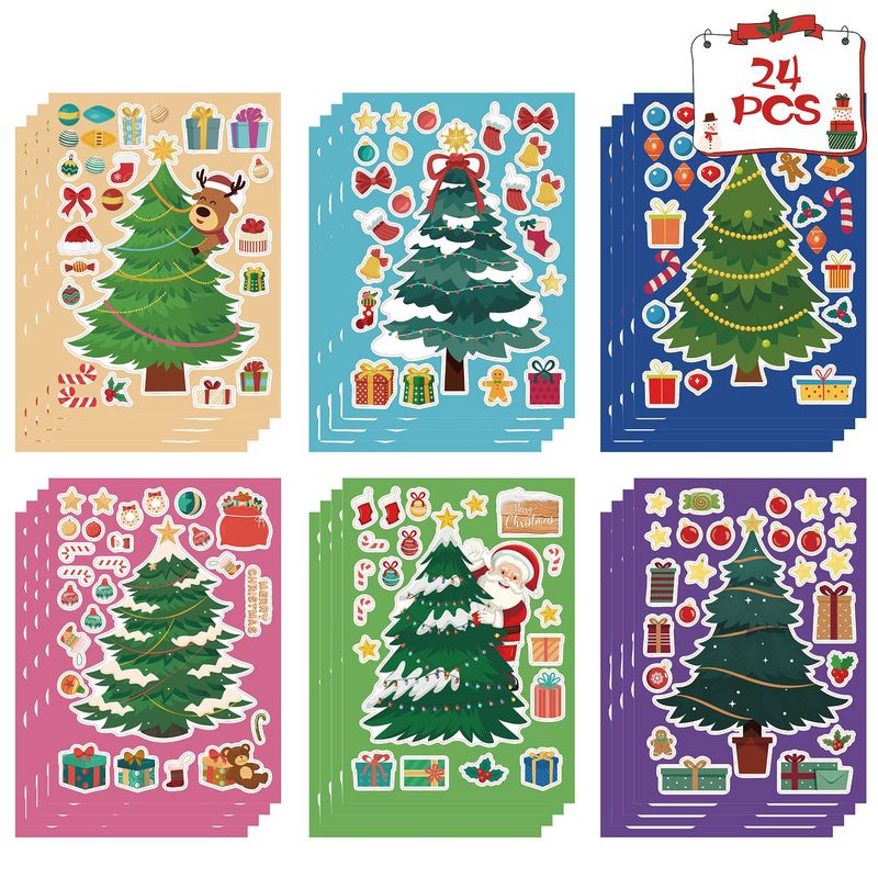 Cm2206016クロスボーダークリスマスステッカークリスマスdiyステッカークリスマスツリーパズルステッカー漫画ステッカー|undefined