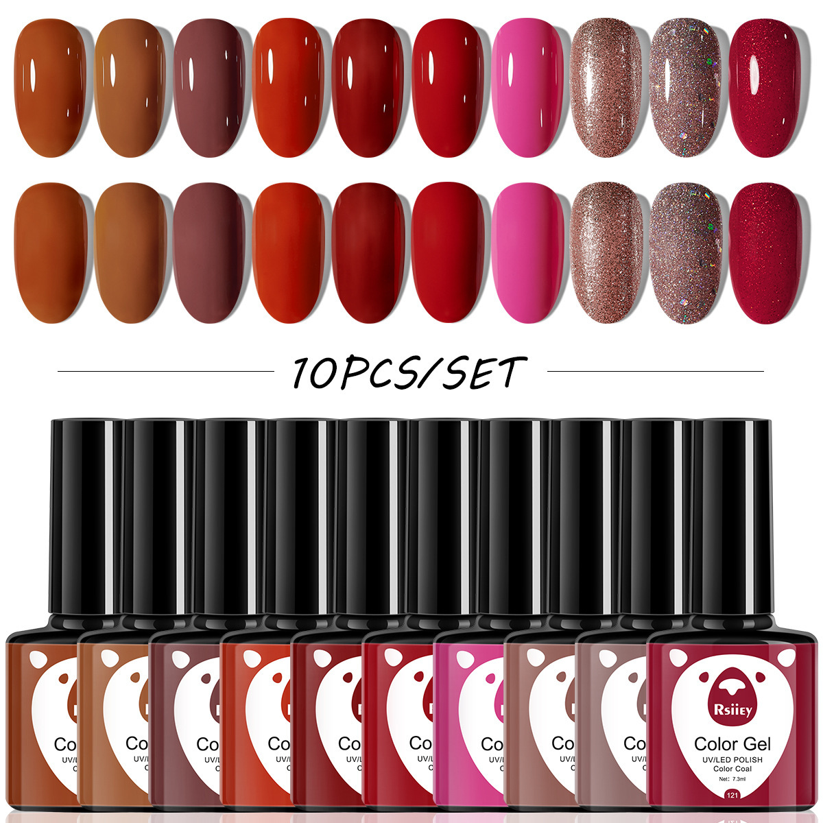 Nail Art Navidad 10 color esmalte de uñas traje de pegamento popular nude lentejuelas UV fototerapia pegamento esmalte de uñas traje de pegamento tienda de uñas