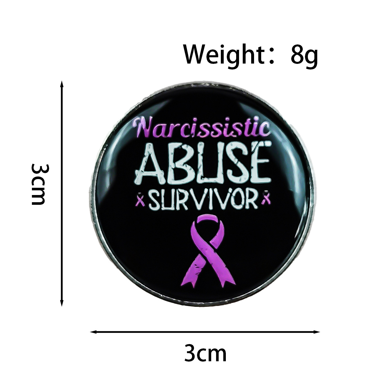 Broche de letras creativas europeas y americanas, accesorios de insignia redonda de aceite de gota de aleación, hebilla de alfiler decorativa de estilo interior transfronterizo al por mayor