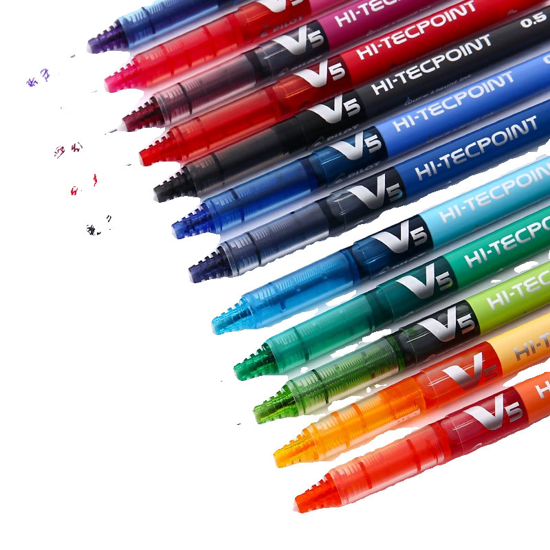 パイロット V5 水性ペン ゲルペン BX-V5 黒ペン ストレート液体ボールペン 学生試験ペン 0.5|undefined