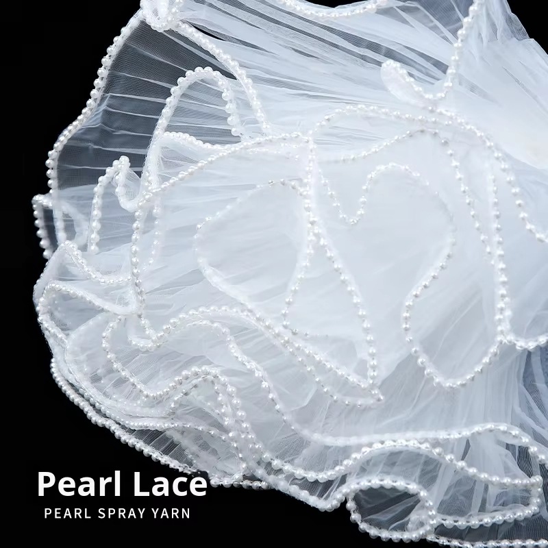 Wave Flower Wrapper Mesh White Pearl Edge Waterproofing Material de embalaje de ramo de flores