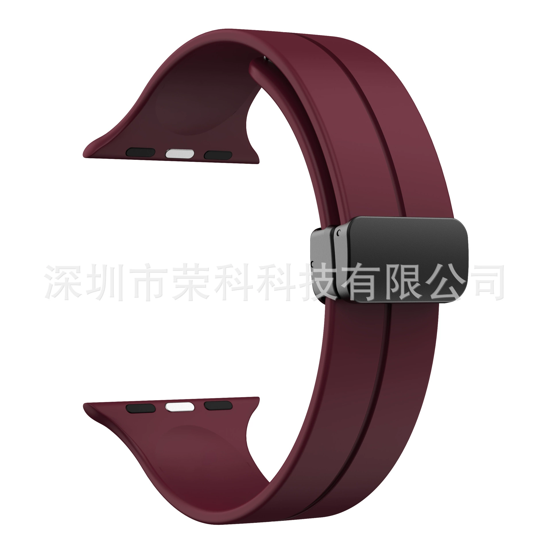 Suitable for Apple Watch Folding Silicon Rape Band IWATCH1-8 Generation Folding Magnetic Stroke Stroke Stroke Silicone Silicone