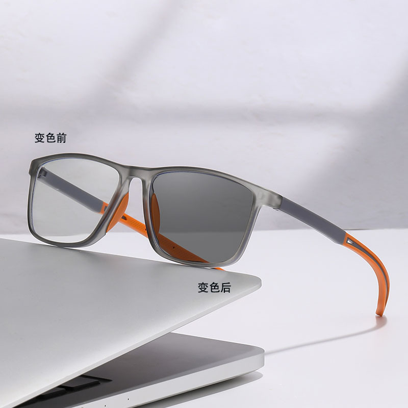 Zoom automático progresivo multifocal de doble uso de gafas de edad media y vieja transfronterizas TR90 gafas de edad anti-luz azul