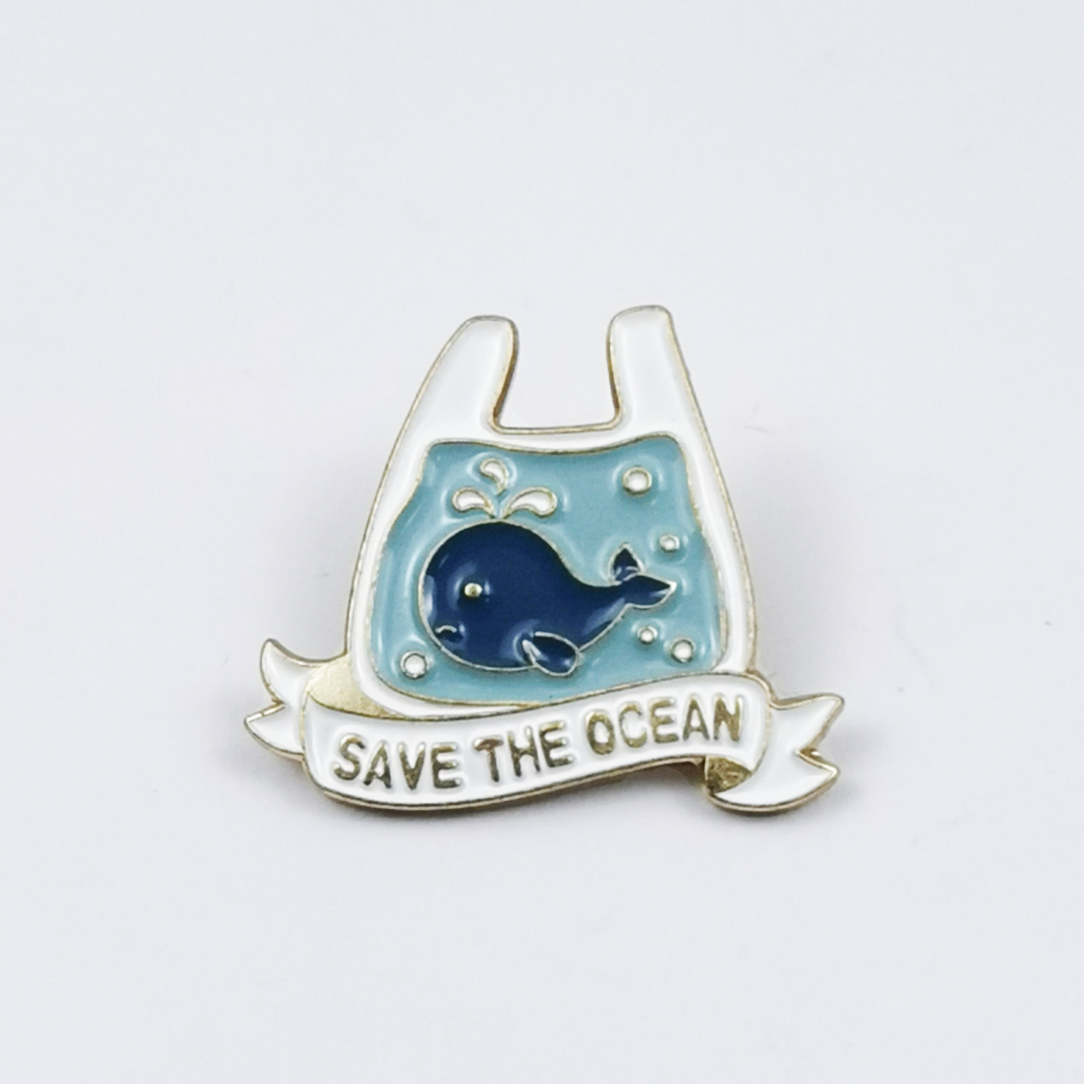 Insignia creativa de animales marinos Dibujos animados linda forma regalo joyería broche transfronterizo ins metal ropa collar