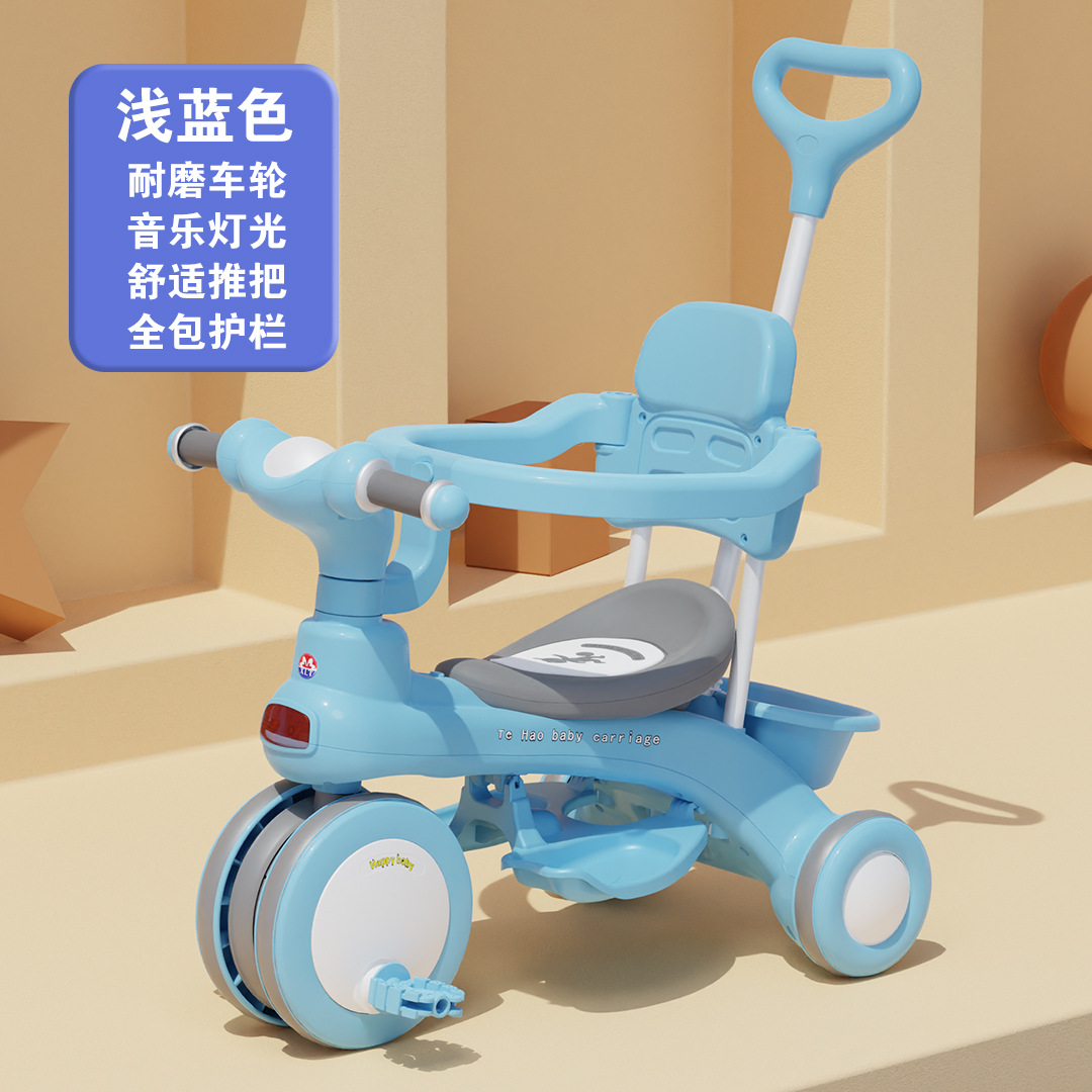 Triciclo para niños bicicleta multifuncional tres en uno 2 cochecito para bebés 1-3-6 años bicicleta de pedaleo para niños
