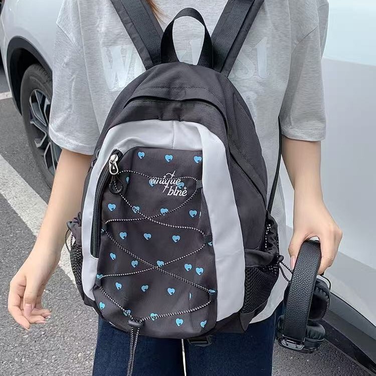 School backpack for middle and high school girls, Korean style, large capacity, Japanese Harajuku college style, versatile commuter backpack for women