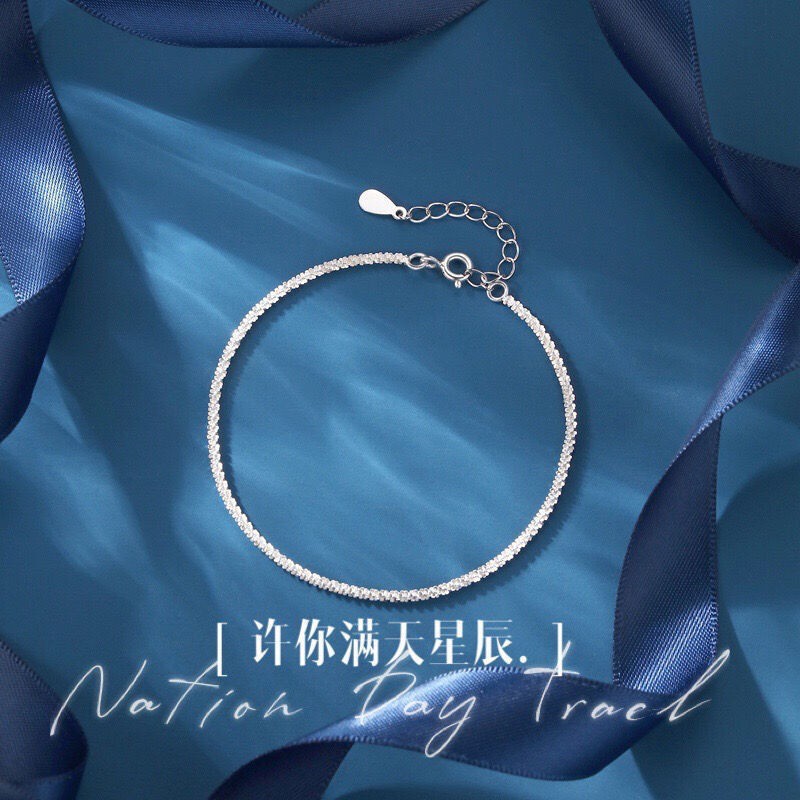 Xu You Gypsophila Chen Sparkling Couple Bracelet Design Internet Celebrity Summer Casual Snowflake Caterpillar Bracelet