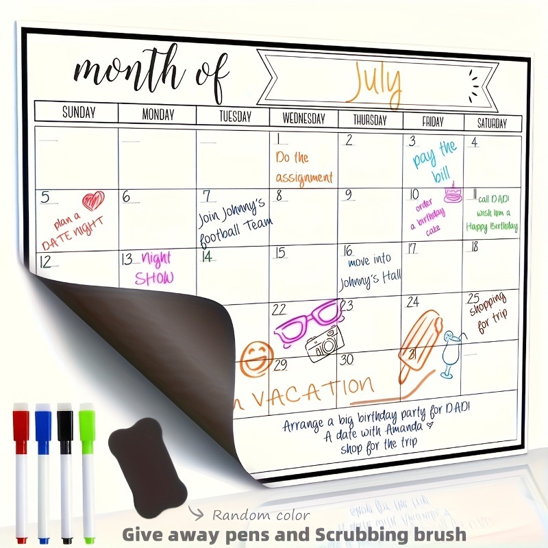 外贸Erase Board Set With Eraser Marker And Monthly Calendar