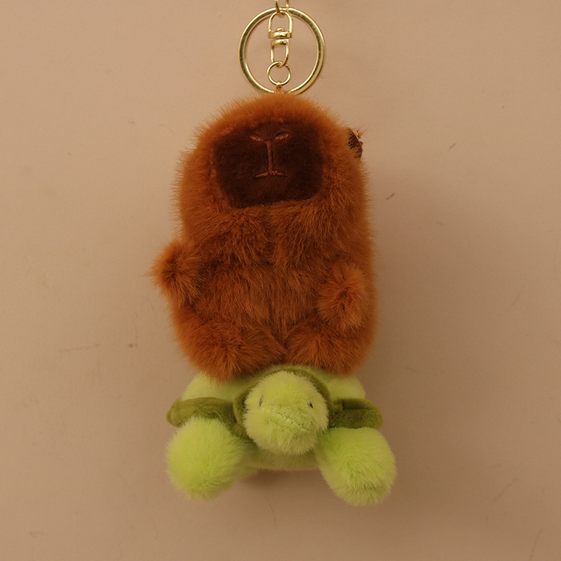 Nueva línea de tracción Kapibala muñeca peluche cachorro capibara gran ganso Kapibala muñeca bolso colgante