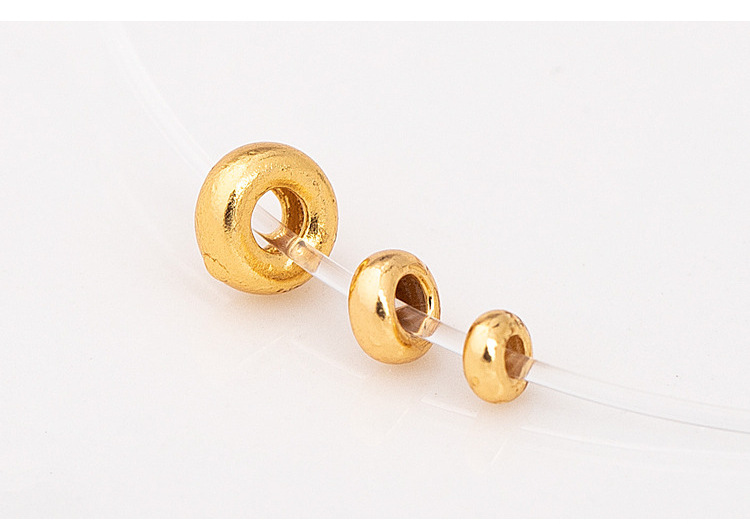 (0045) S925 Silver Gold-Plated Five-Pointed Star Triangle Flying Saucer Wheel Spacer Round Piece Square Piece Gear Spacer Bead Jewelry