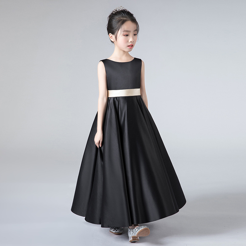 Black Sleeveless Children's Dress, Suitable For Young Hosts, With A Unique, Elegant, And Sophisticated Style, 2026 New_voghion.com