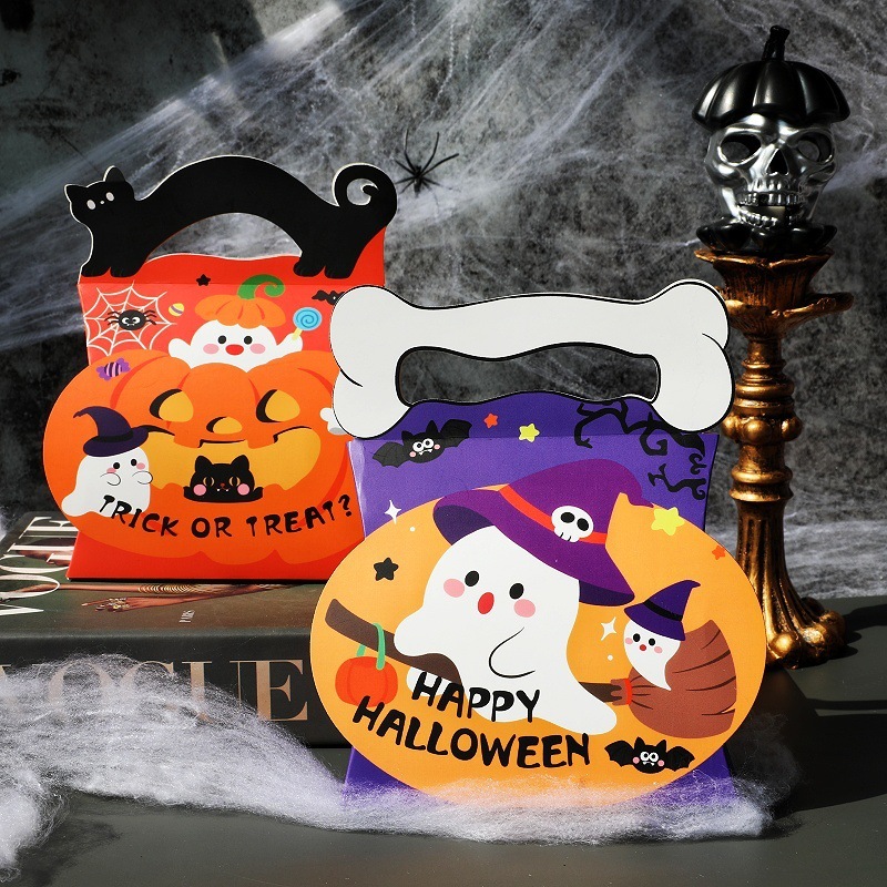 国境を越えた新しいハロウィン用ハンドバッグ型キャンディボックス、ギフトボックス、幼稚園のプチギフトボックス、クッキーボックス|undefined