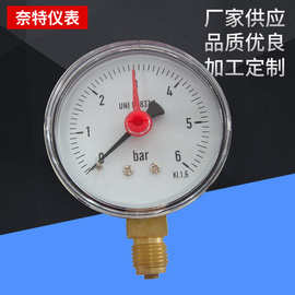 厂家供应 红色双针气压表   y63mm 6bar 多种尺寸 塑壳