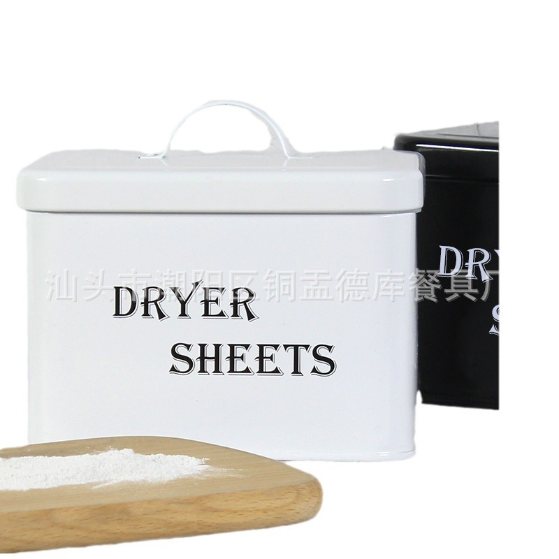 Lugar de fábrica Amazon caja cuadrada de hierro sellada caja de almacenamiento lavandería simple de alta calidad cuentas de condensado de lavandería de gran capacidad